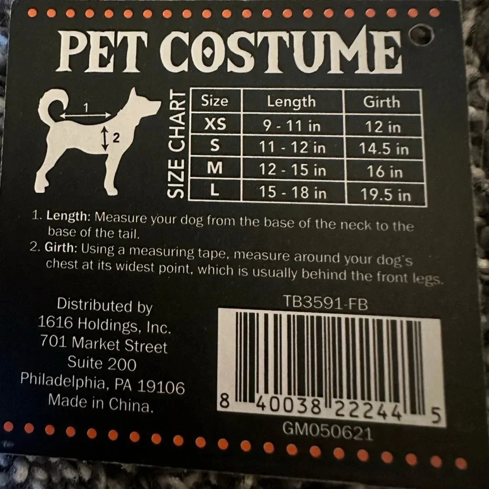NWOT Starbarks Coffee Halloween Pet Costume Size Small